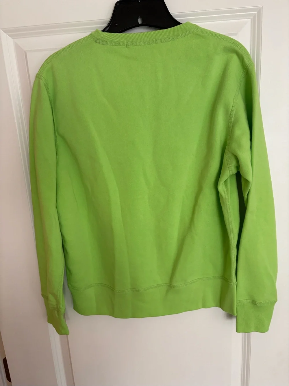 Ralph Lauren Crewneck Sweatshirt in Bright Lime Green with Blue Pony